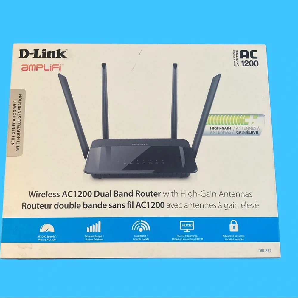 D-Link AC1200 Wireless Router - Black - Picture 1 of 2